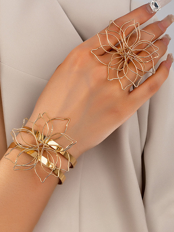 Flower Shape Bracelet Accessories + Rings Accessories