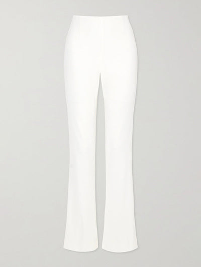 High-Low Wrap Falbala Solid Color V-Neck Shirts Tops&Pants Two Pieces Set