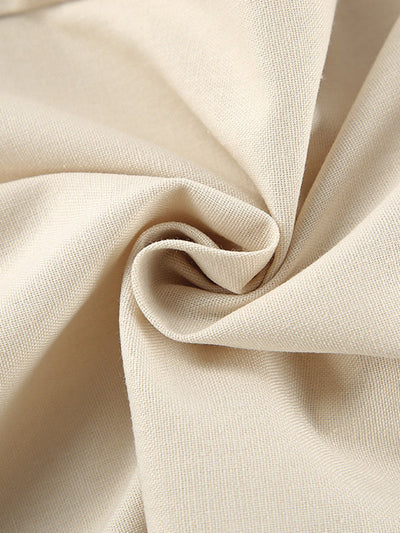 Solid Color Sleeveless Asymmetric Split-Joint  V-Neck Vest Tops +  Straight Leg Pants Suits Two Pieces Set