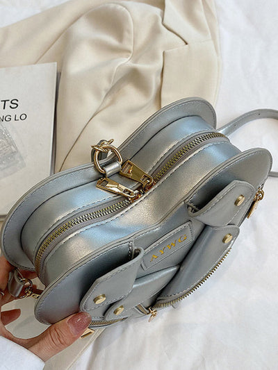 Heart Shape Split-Joint Zipper Bags Crossbody Bags Handbags