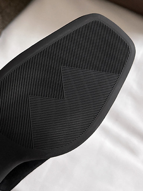 Shallow Cut Split-Joint Square-Toe Mary Janes Pumps