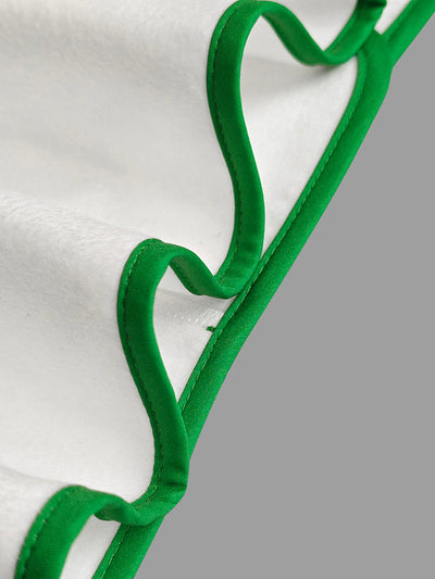 Long Sleeves Loose Buttoned Contrast Color Pockets Split-Joint Stand Collar Woolen Coat