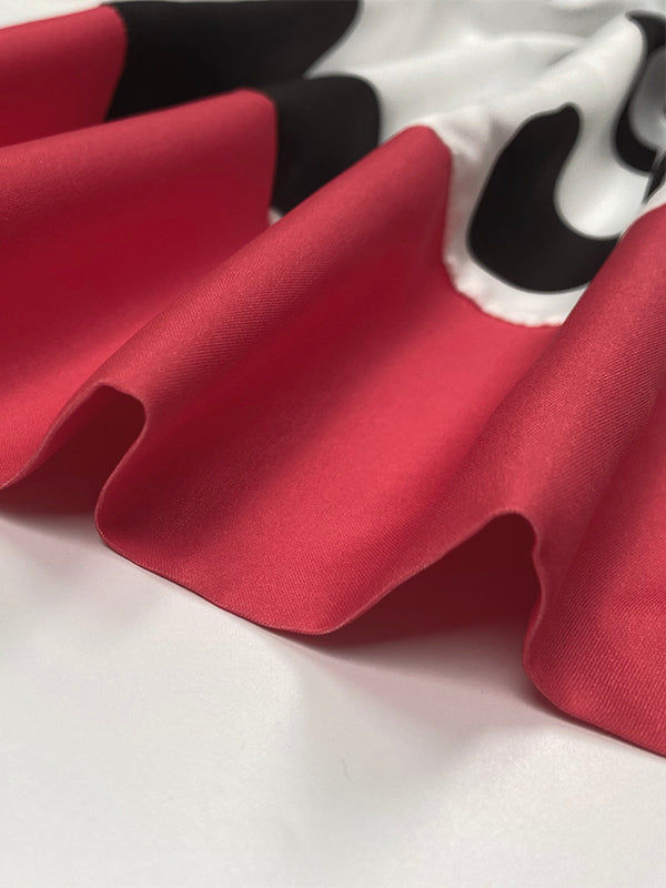 A-Line Long Sleeves Buttoned Contrast Color Tied Waist Notched Collar Maxi Dresses Shirt Dress