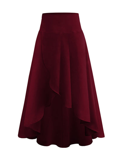 Casual Irregularity Solid Color Skirts Bottoms