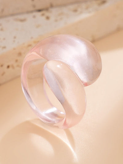 Geometric Solid Color Rings Accessories