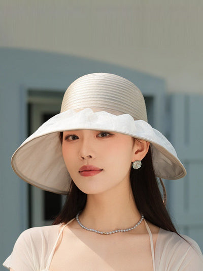 Women Summer Casual Beathable Sunproof Bow Hat