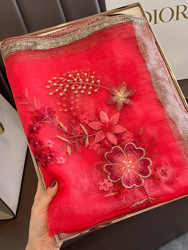 Embroidered Keep Warm Shawl&Scarf