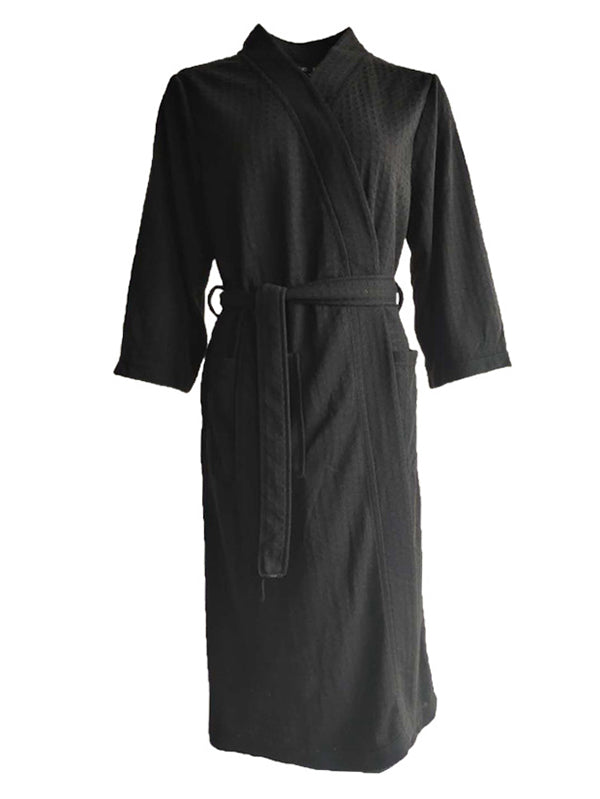 Comfortable Solid Bandage Thin Pajama Robe
