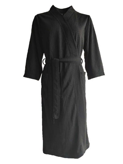 Comfortable Solid Bandage Thin Pajama Robe