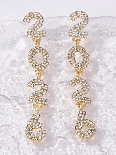 Figure Rhine Stones Shiny Earrings Accessories