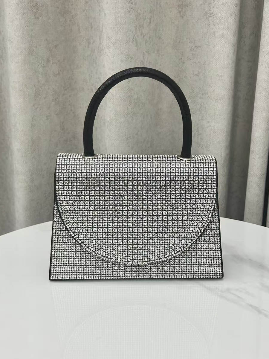 Geometric Rhine Stones Shiny Evening Bags & Clutches