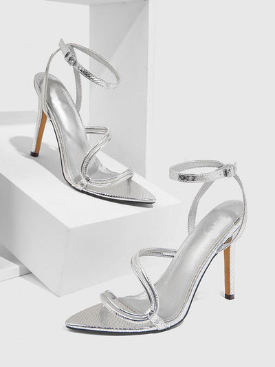 Belt Buckle Hollow Split-Joint Pumps Sandals