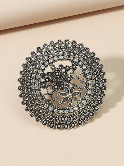 Flower Shape Geometric Hollow Rings Accessories