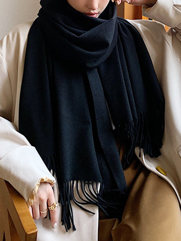 Keep Warm Tasseled Shawl&Scarf