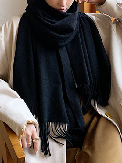 Keep Warm Tasseled Shawl&Scarf