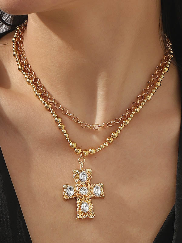 Geometric Layered Necklaces Accessories