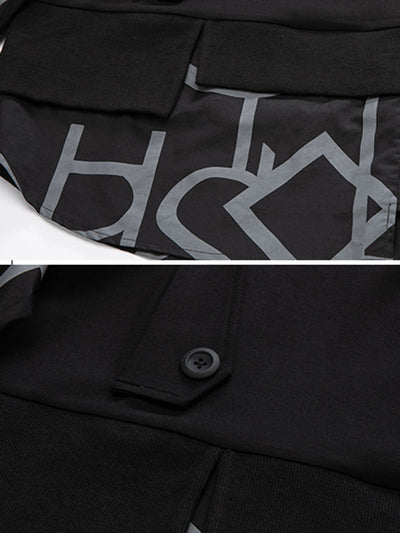 Original Split-Joint False Two Sweatshirt Tops