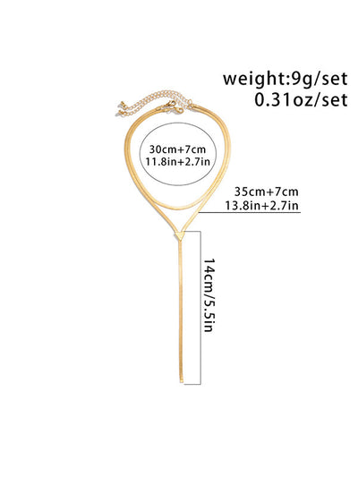 Hollow Solid Color Clavicle Chain Necklaces Accessories