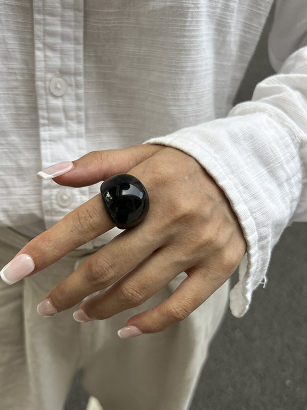 Geometric Solid Color Rings Accessories