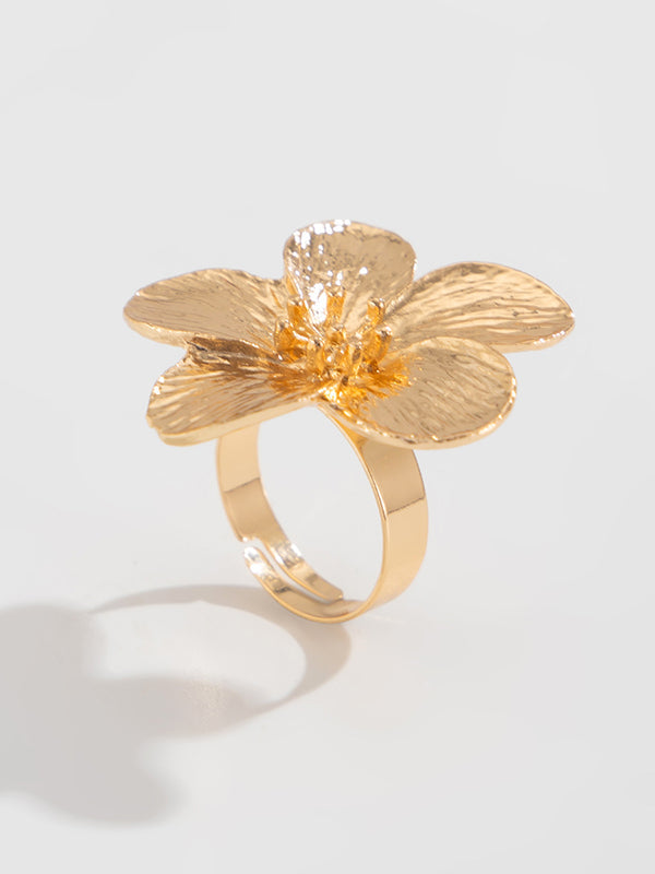 Flower Shape Geometric Rings Accessories