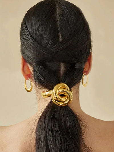 Minimalist Metal Knot Hair Tie