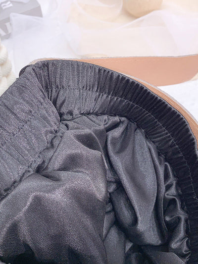 Loose Pleated Solid Color Skirts Bottoms