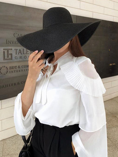 Simple Casual Vacation 10 Colors Wide Brim Hat