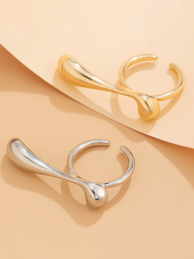 Geometric Shiny Solid Color Rings Accessories