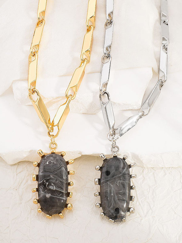 Normcore Chains Geometric Necklaces Accessories