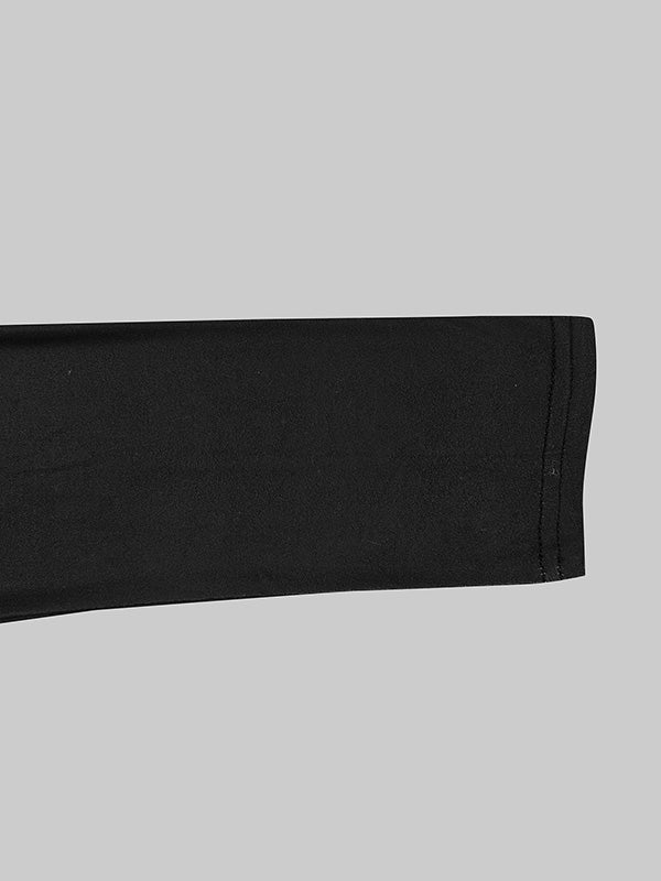 Long Sleeves Skinny Flower Print Split-Joint High Neck T-Shirts Tops