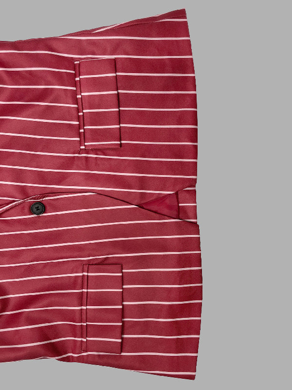 Long Sleeves Loose Striped Notched Collar Blazer Outerwear