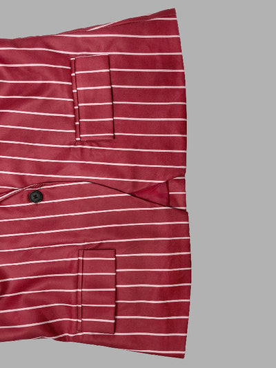 Long Sleeves Loose Striped Notched Collar Blazer Outerwear