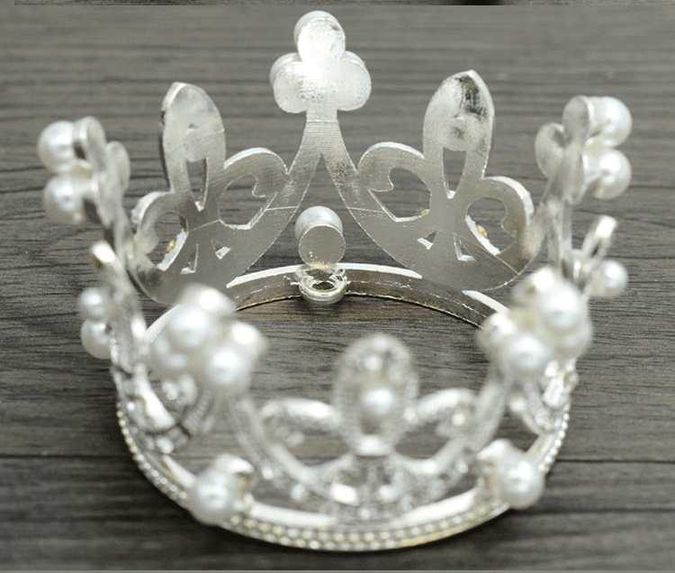 Women's Simple Style Crown Alloy Inlay Rhinestones Pearl Crown