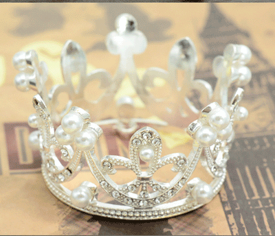 Women's Simple Style Crown Alloy Inlay Rhinestones Pearl Crown