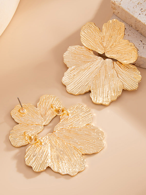 Irregularity Flower Shape Earrings Accessories