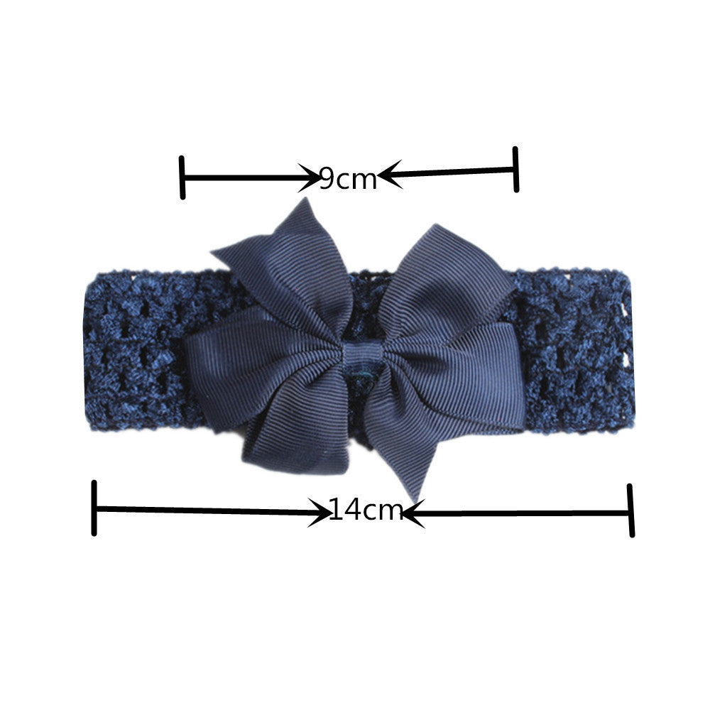 fashion bow knot polyester cotton hollow out hair band