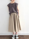 A-Line Loose Elasticity Solid Color Skirts Bottoms