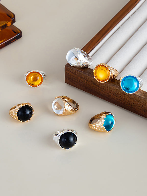 Geometric Rhine Stones Rings Accessories