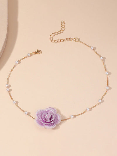 Three-Dimensional Flower Necklaces Accessories