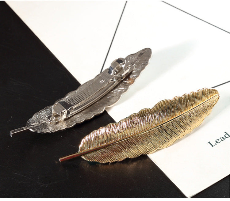 Women's Casual Simple Style Streetwear Leaf Metal Plating Hair Clip