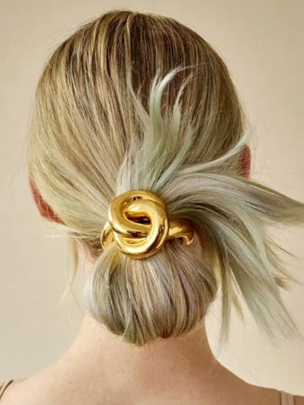 Minimalist Metal Knot Hair Tie