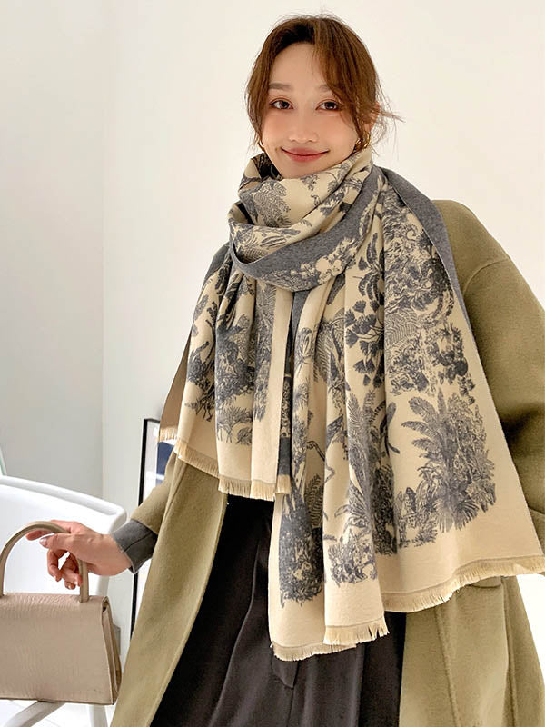 Imitation Cashmere Shawl Printed Warm Scarf