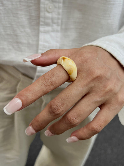 Geometric Shiny Slightly Sheer Rings Accessories