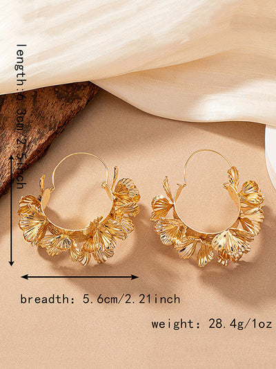 Flower Shape Drop Earrings