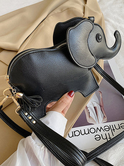 PU Elephant Shape Shoulder Bag Handbag