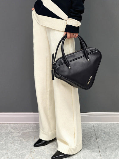 High Waisted Loose Solid Color Pants Trousers