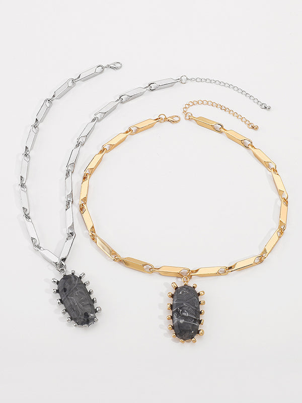 Normcore Chains Geometric Necklaces Accessories