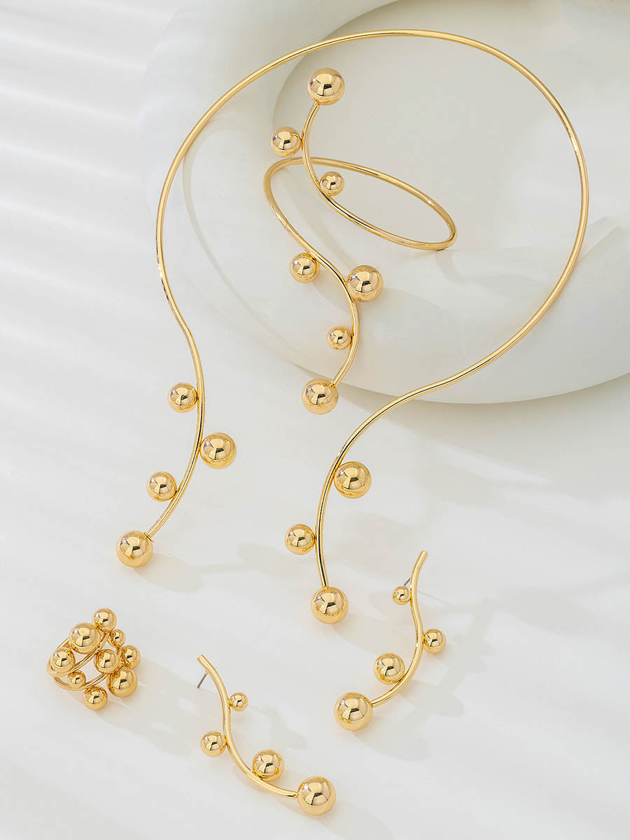 Irregularity Line Rhine Stones Bracelet Accessories Earrings Accessories Necklaces Accessories Rings Accessories