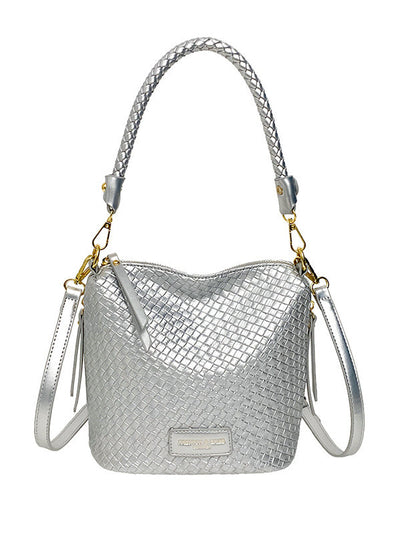 Split-Joint Woven Zipper Bags