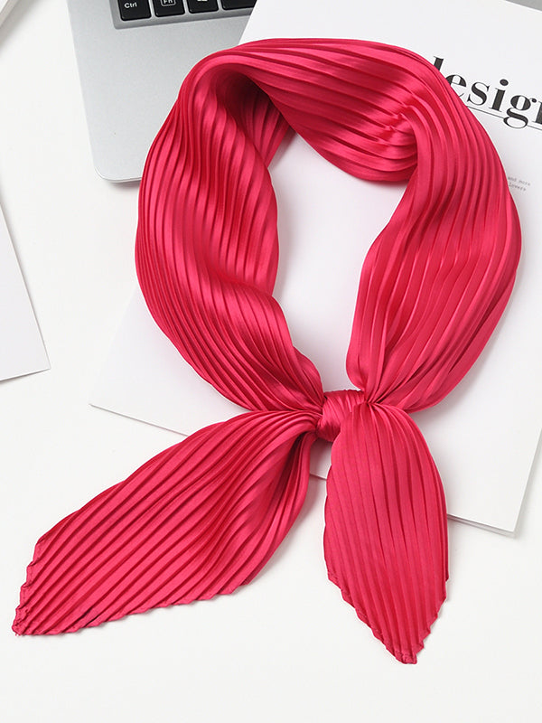 Pleated Solid Color Shawl&Scarf